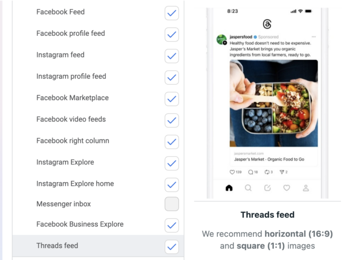 Advertisements in threads